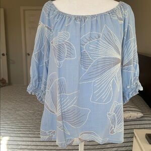 CeCe Light Blue Top. Size Xl